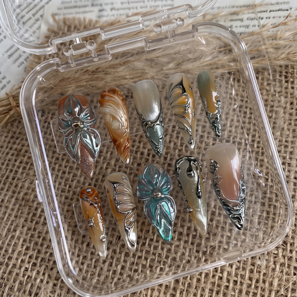 Chrome Butterfly Amber