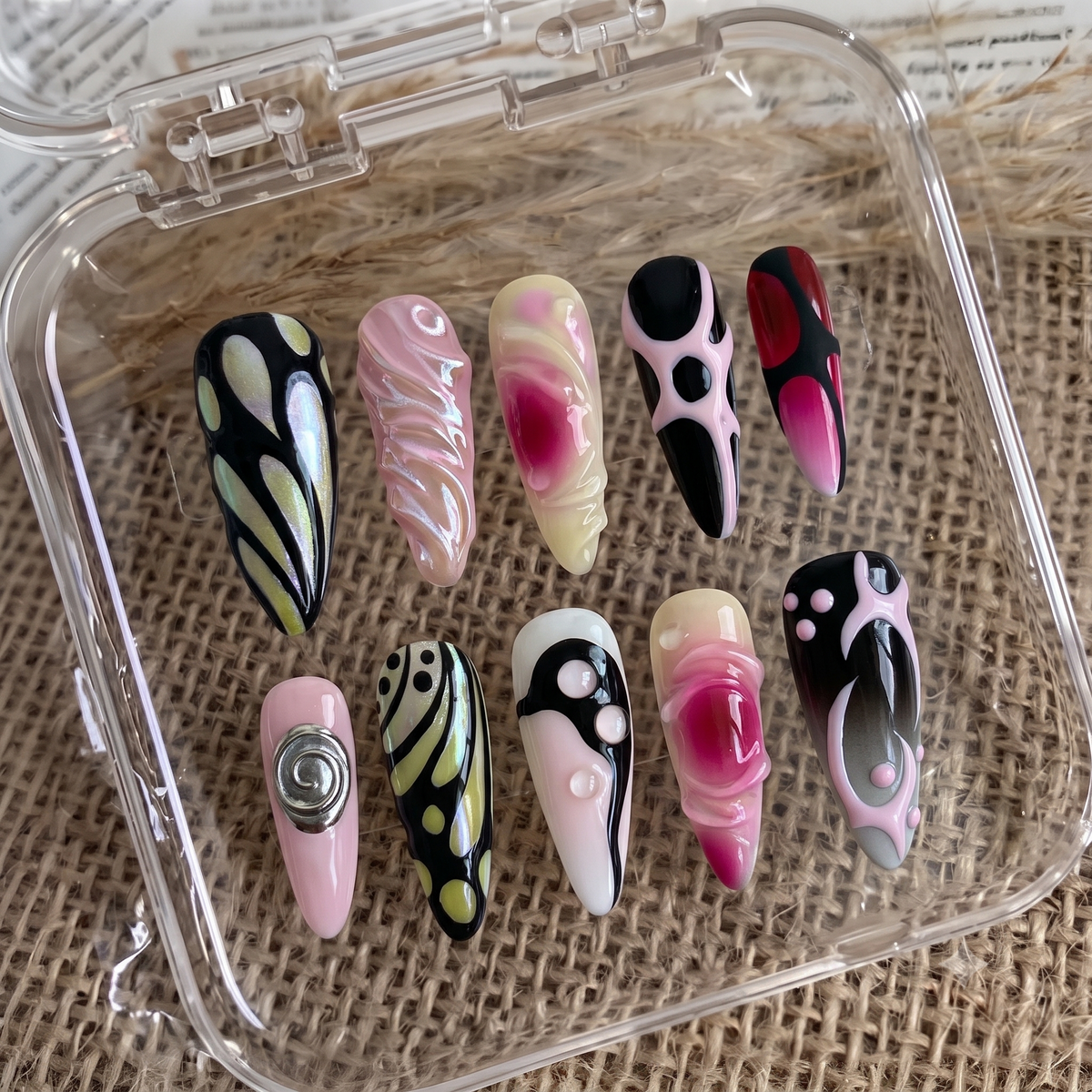 Neon Butterfly Noir